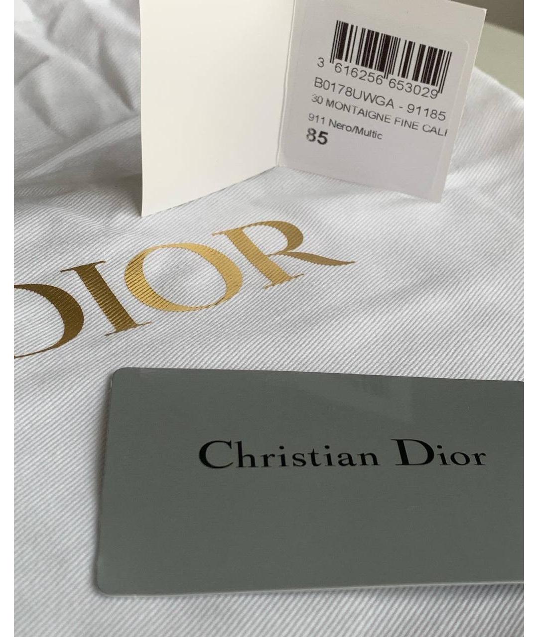 CHRISTIAN DIOR Черный кожаный ремень, фото 8