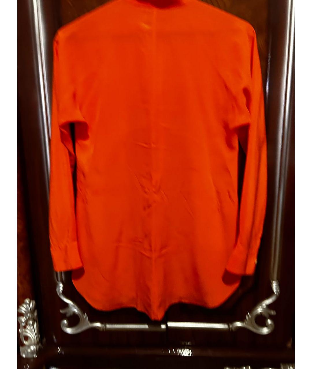 RALPH LAUREN COLLECTION Оранжевая шелковая блузы, фото 2