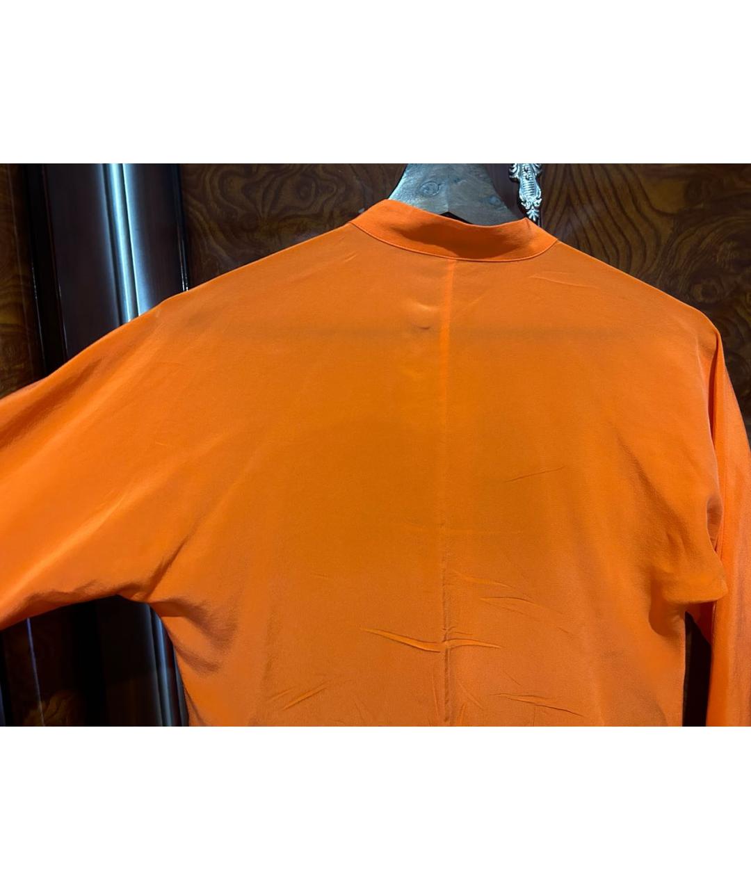 RALPH LAUREN COLLECTION Оранжевая шелковая блузы, фото 4