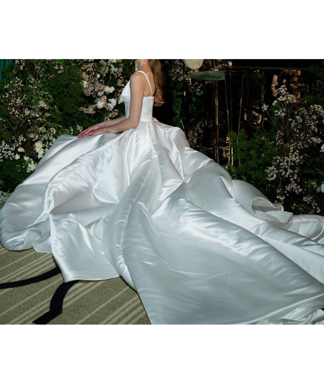 GALIA LAHAV Белое полиэстеровое свадебное платье, фото 4