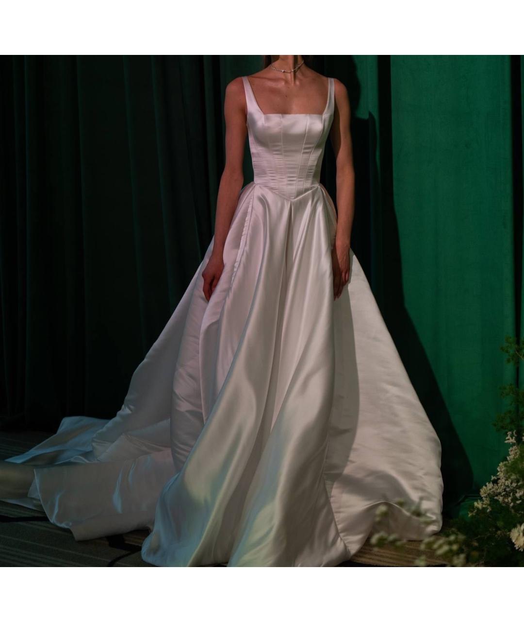 GALIA LAHAV Белое полиэстеровое свадебное платье, фото 7