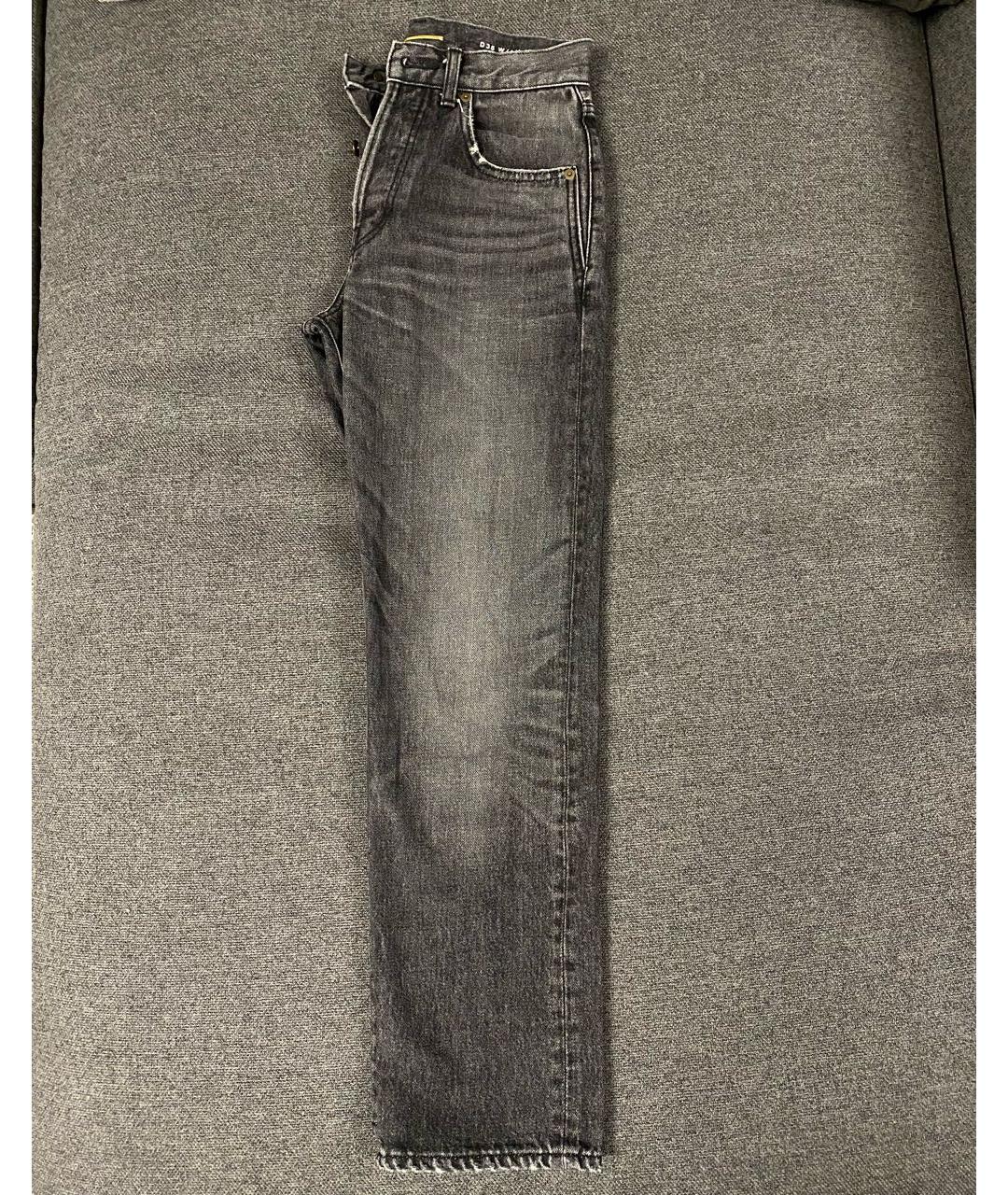 SAINT LAURENT Серые прямые джинсы, фото 2