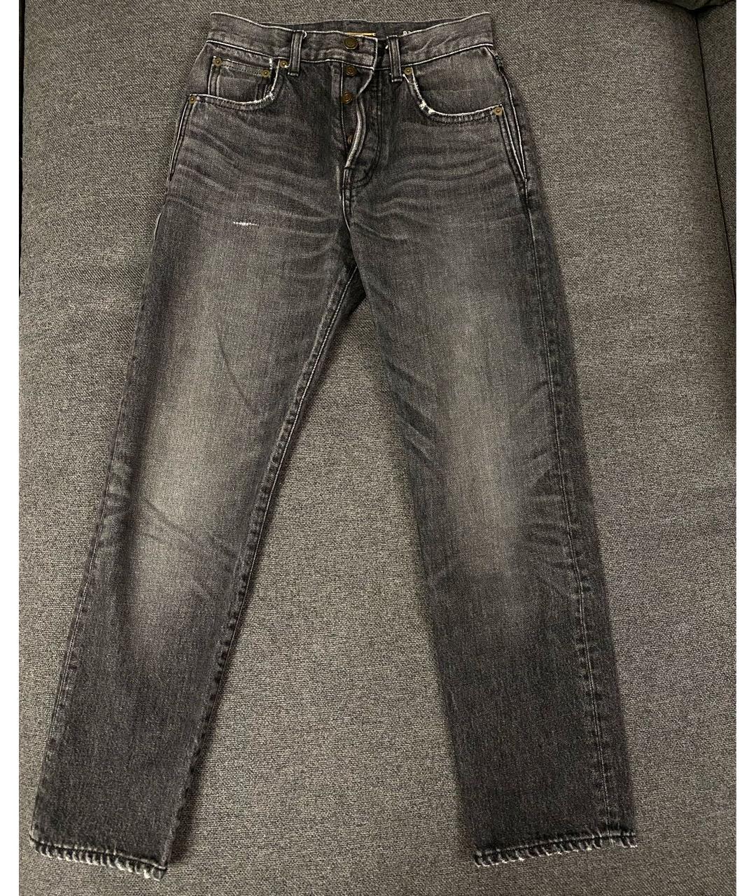 SAINT LAURENT Серые прямые джинсы, фото 5