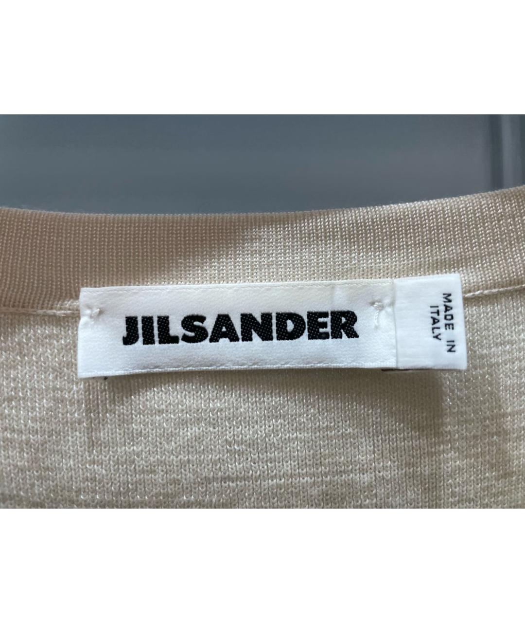 JIL SANDER Бежевая шерстяная жилетка, фото 4