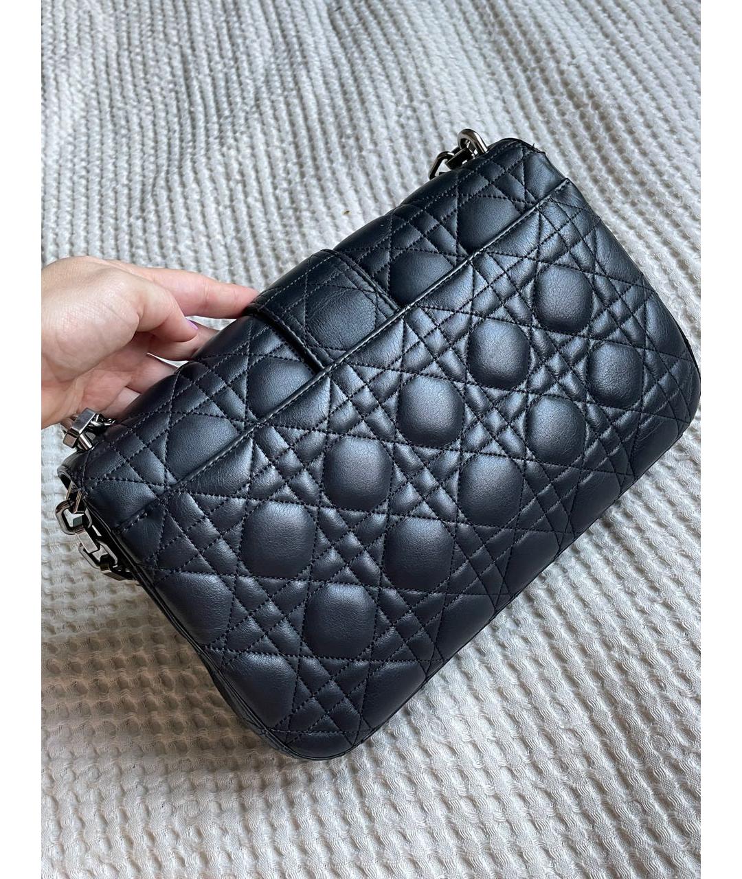 CHRISTIAN DIOR Черная кожаная сумка через плечо, фото 2