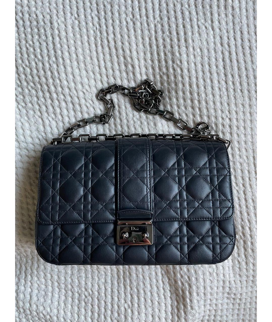 CHRISTIAN DIOR Черная кожаная сумка через плечо, фото 4