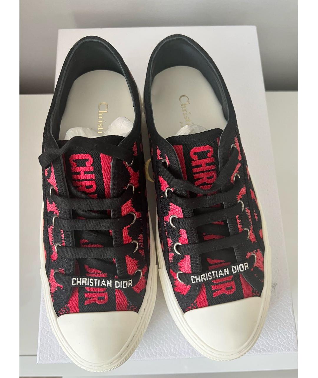 CHRISTIAN DIOR PRE-OWNED Розовые текстильные кеды, фото 3