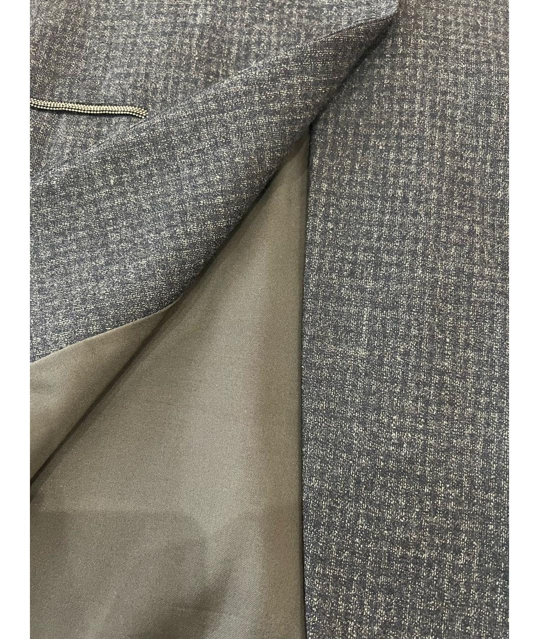 FABIANA FILIPPI Темно-синий шерстяной жакет/пиджак, фото 4