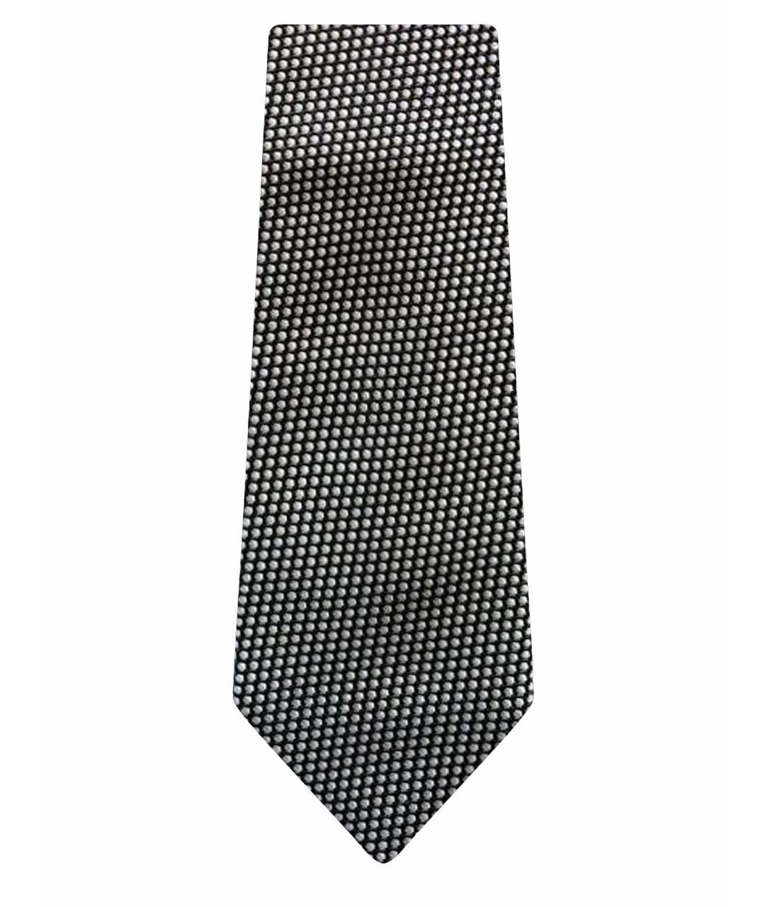 TOM FORD Антрацитовый шелковый галстук, фото 1