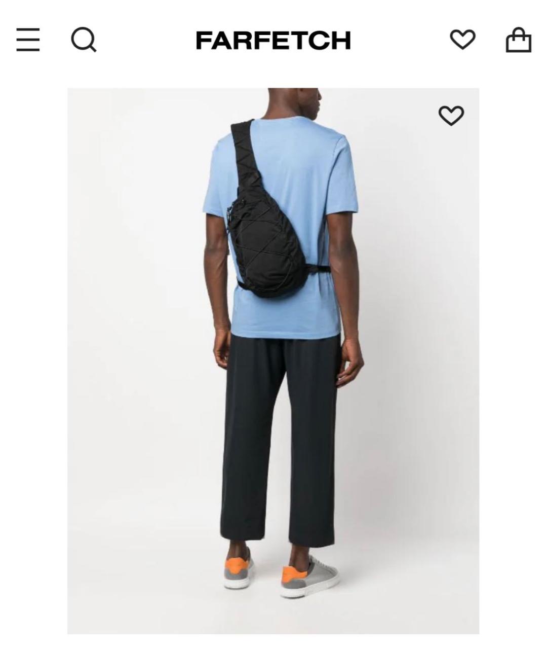 CP COMPANY Черная сумка на плечо, фото 2