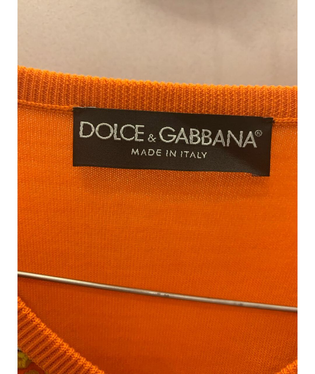 DOLCE&GABBANA Оранжевый хлопковый джемпер / свитер, фото 5