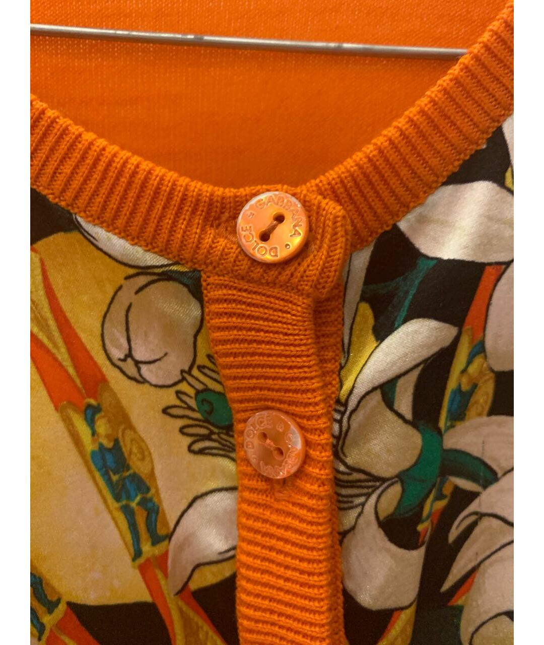 DOLCE&GABBANA Оранжевый хлопковый джемпер / свитер, фото 4