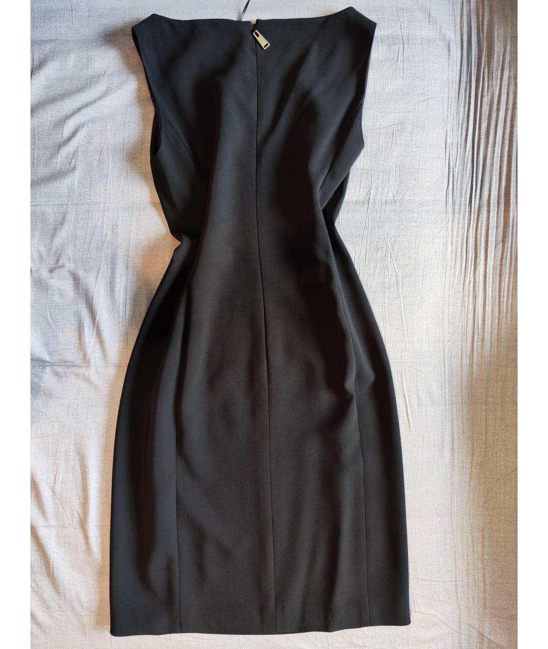VERSACE Черное вискозное повседневное платье, фото 2