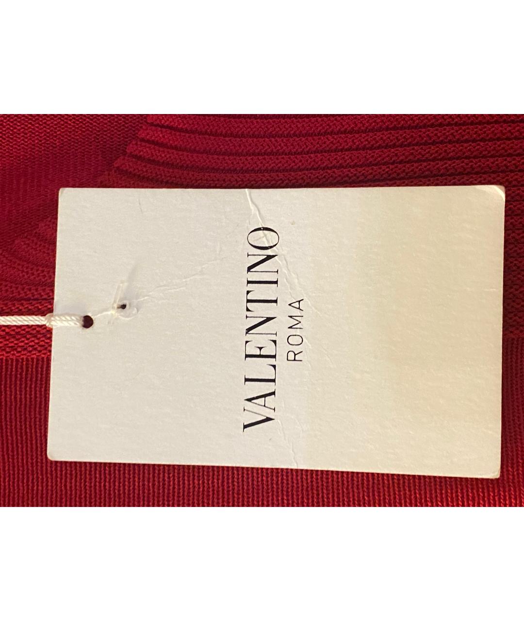 VALENTINO Красное вискозное коктейльное платье, фото 5
