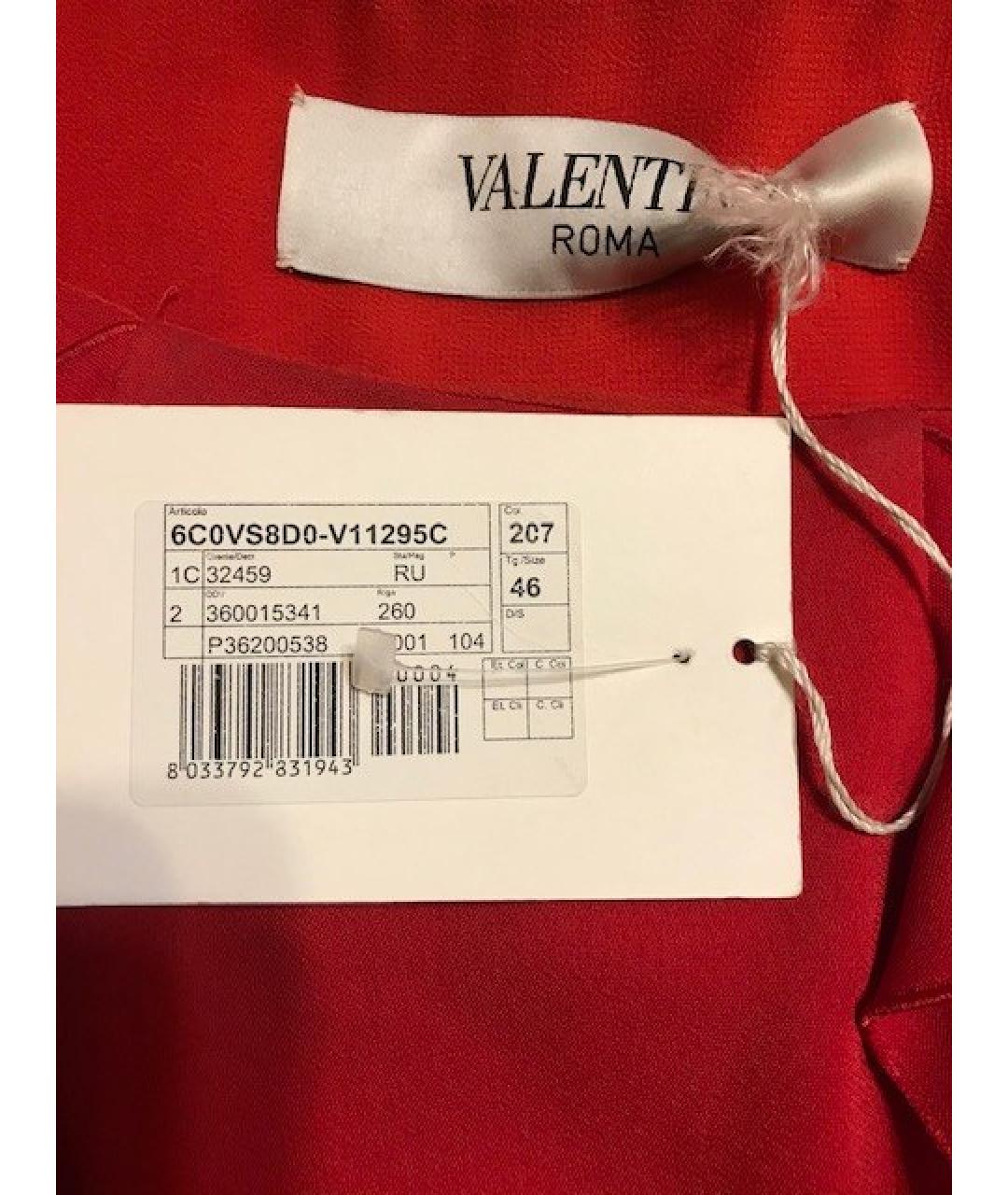 VALENTINO Красное вискозное коктейльное платье, фото 3
