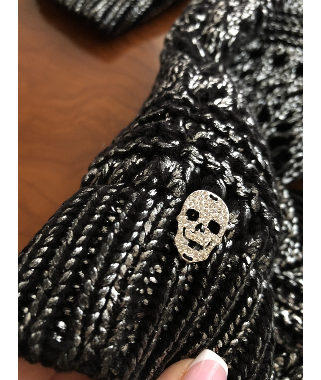 PHILIPP PLEIN Серебрянный хлопковый джемпер / свитер, фото 3