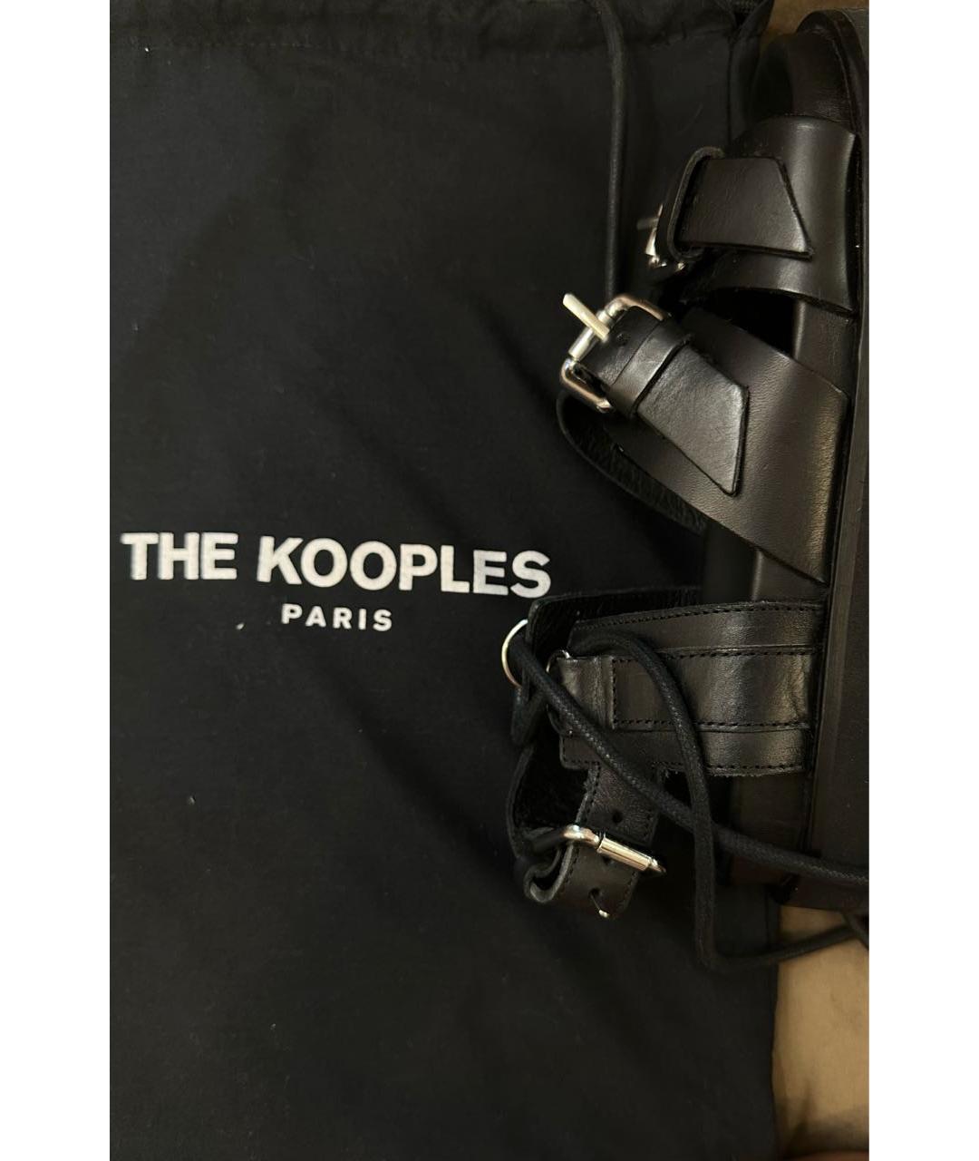 THE KOOPLES Черные кожаные сандалии, фото 4