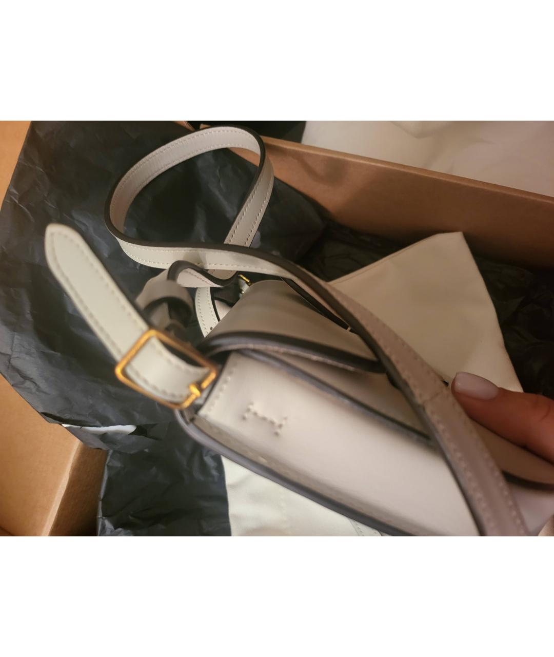 CELINE Серая кожаная сумка через плечо, фото 3