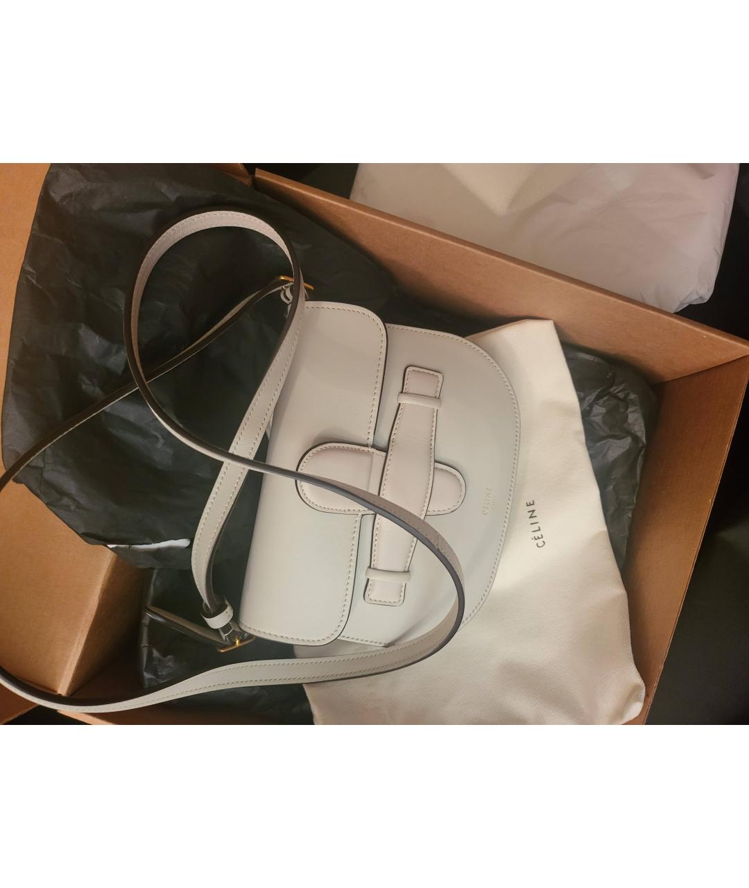 CELINE Серая кожаная сумка через плечо, фото 2