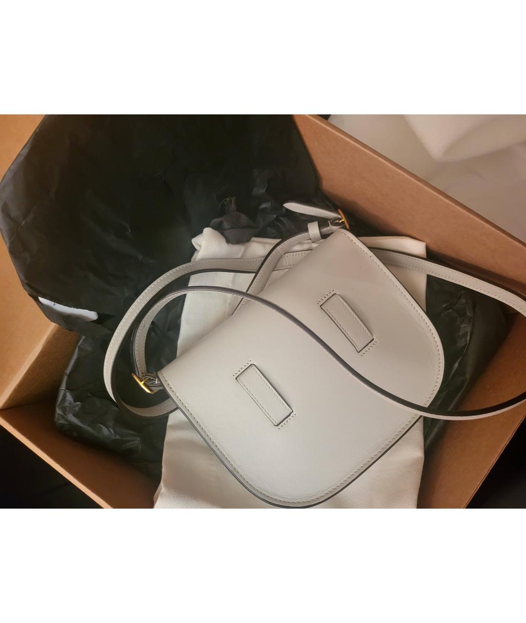 CELINE Серая кожаная сумка через плечо, фото 5