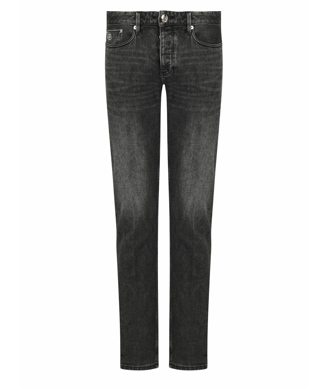 EMPORIO ARMANI Черные хлопковые джинсы скинни, фото 1