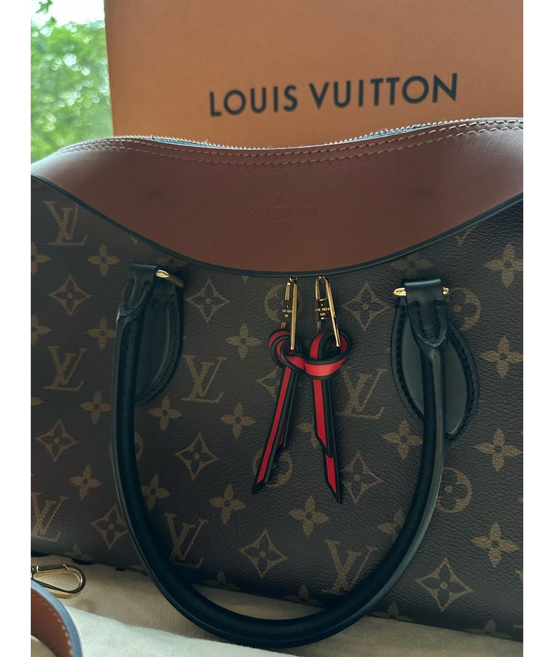 LOUIS VUITTON Коричневая сумка с короткими ручками, фото 7