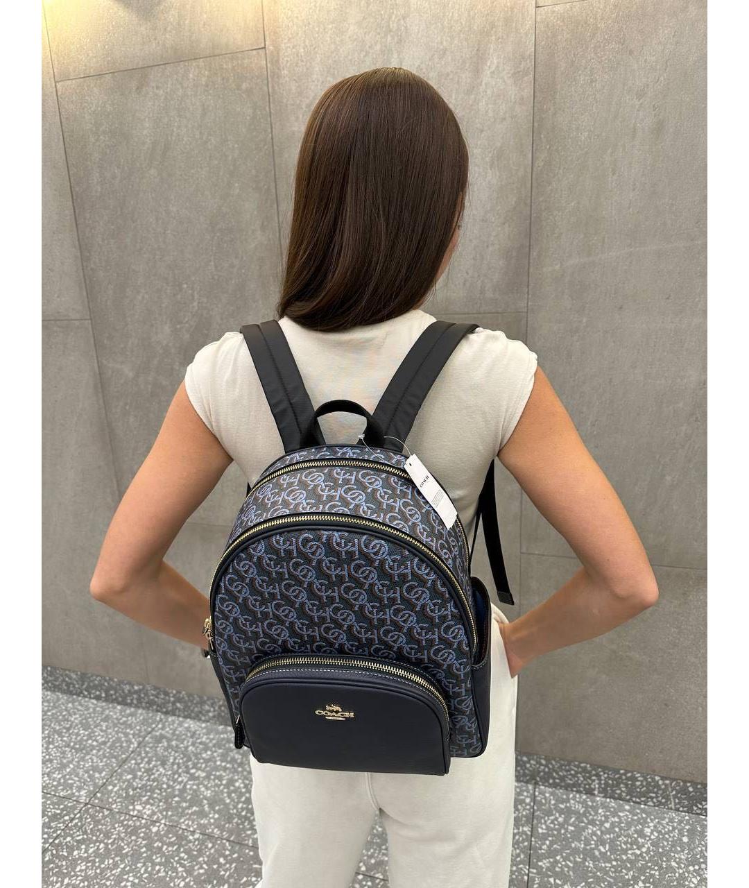 COACH Синий кожаный рюкзак, фото 6
