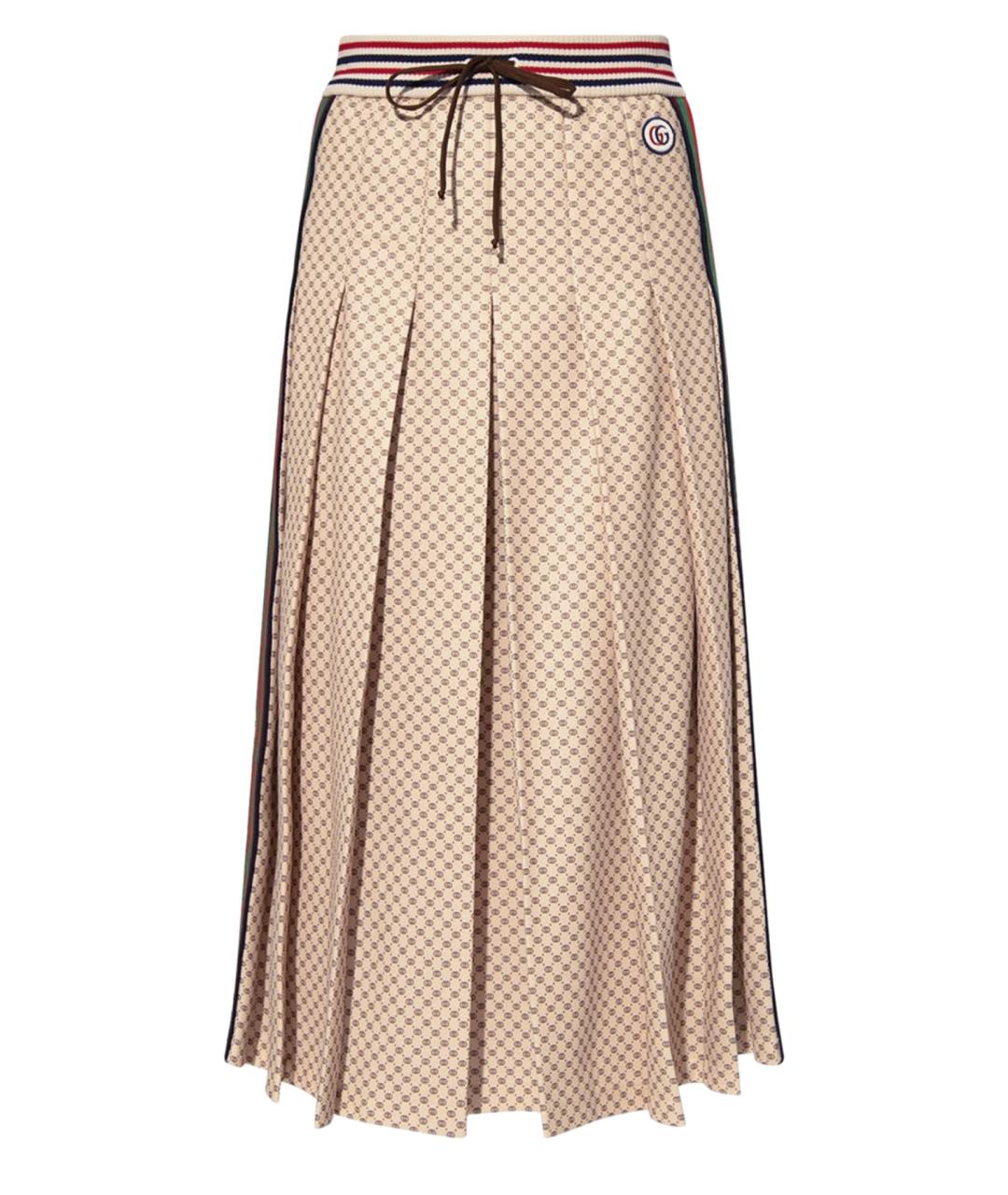 GUCCI Мульти полиэстеровая юбка миди, фото 1