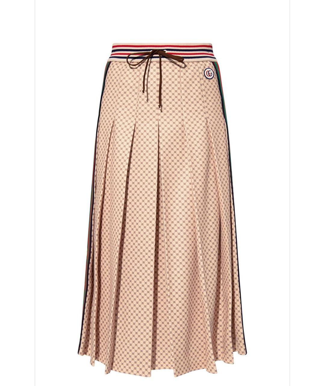 GUCCI Мульти полиэстеровая юбка миди, фото 9