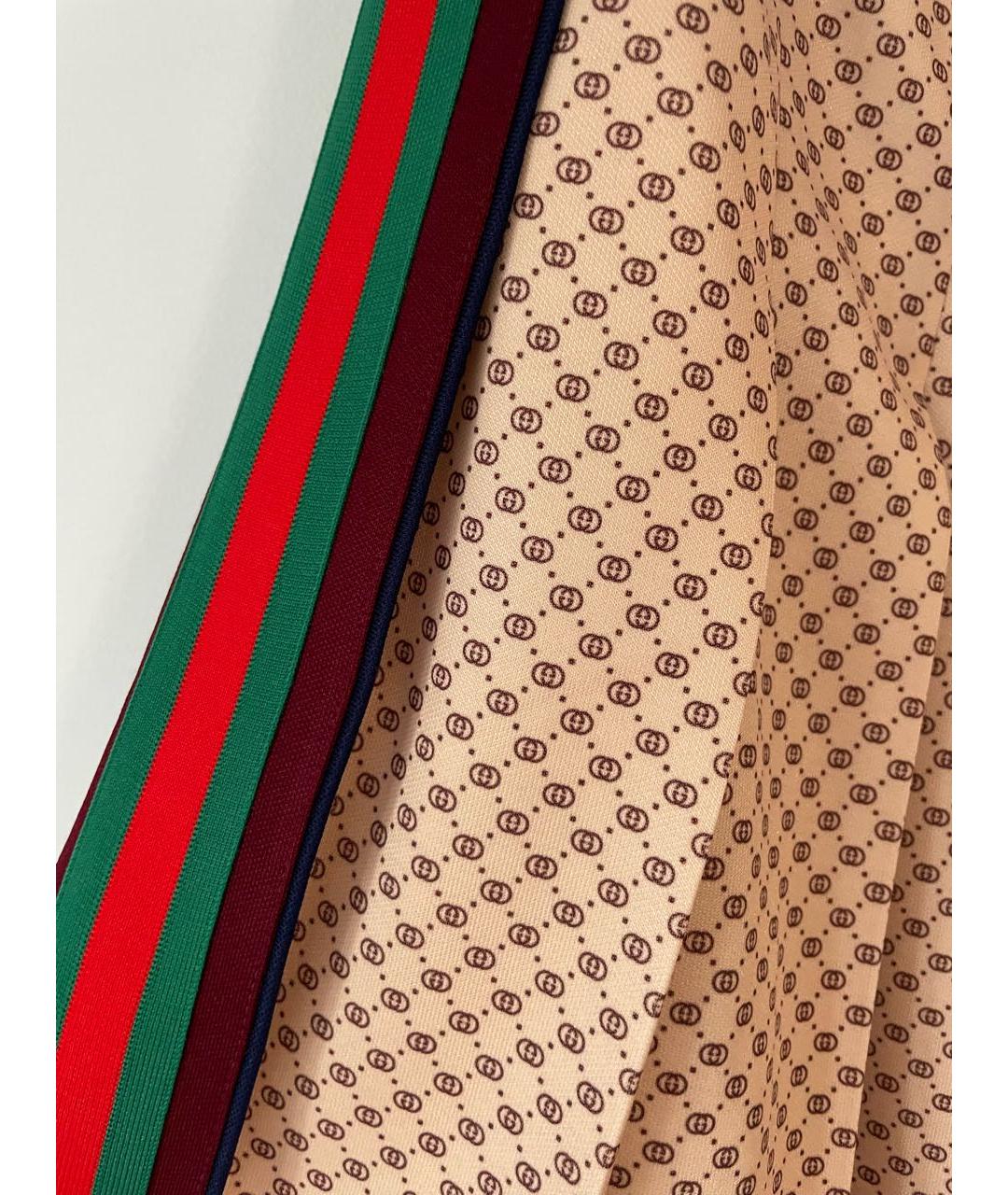 GUCCI Мульти полиэстеровая юбка миди, фото 4