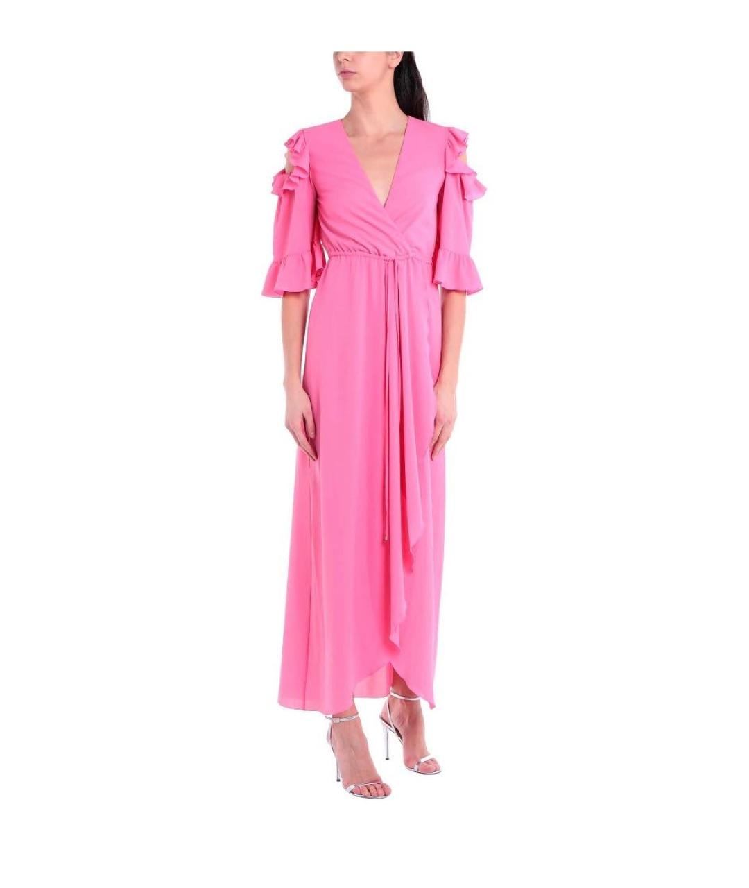 PINKO Розовое полиэстеровое повседневное платье, фото 2