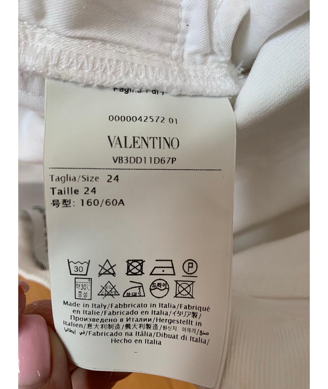 VALENTINO Белые прямые джинсы, фото 8