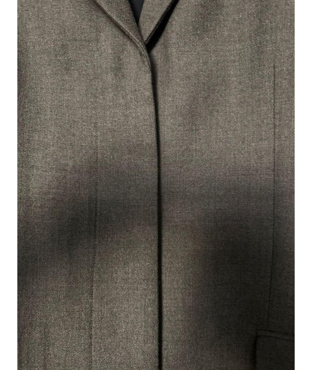 CHRISTIAN DIOR Серое шелковое пальто, фото 4
