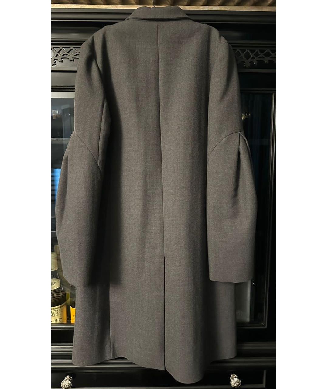 CHRISTIAN DIOR Серое шелковое пальто, фото 2
