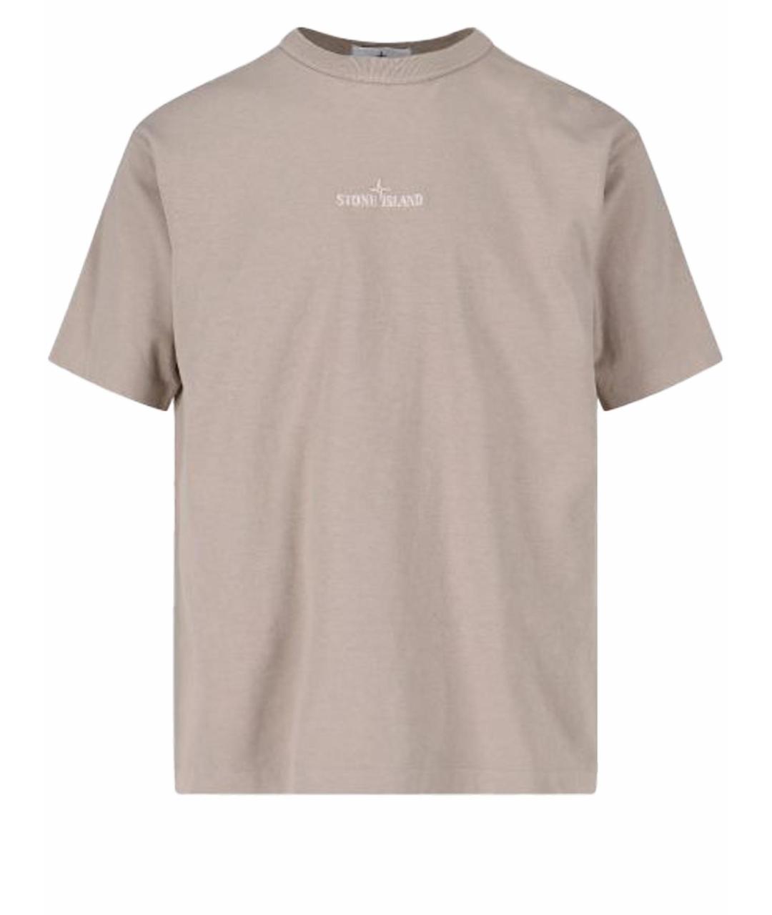 STONE ISLAND Бежевая футболка, фото 8