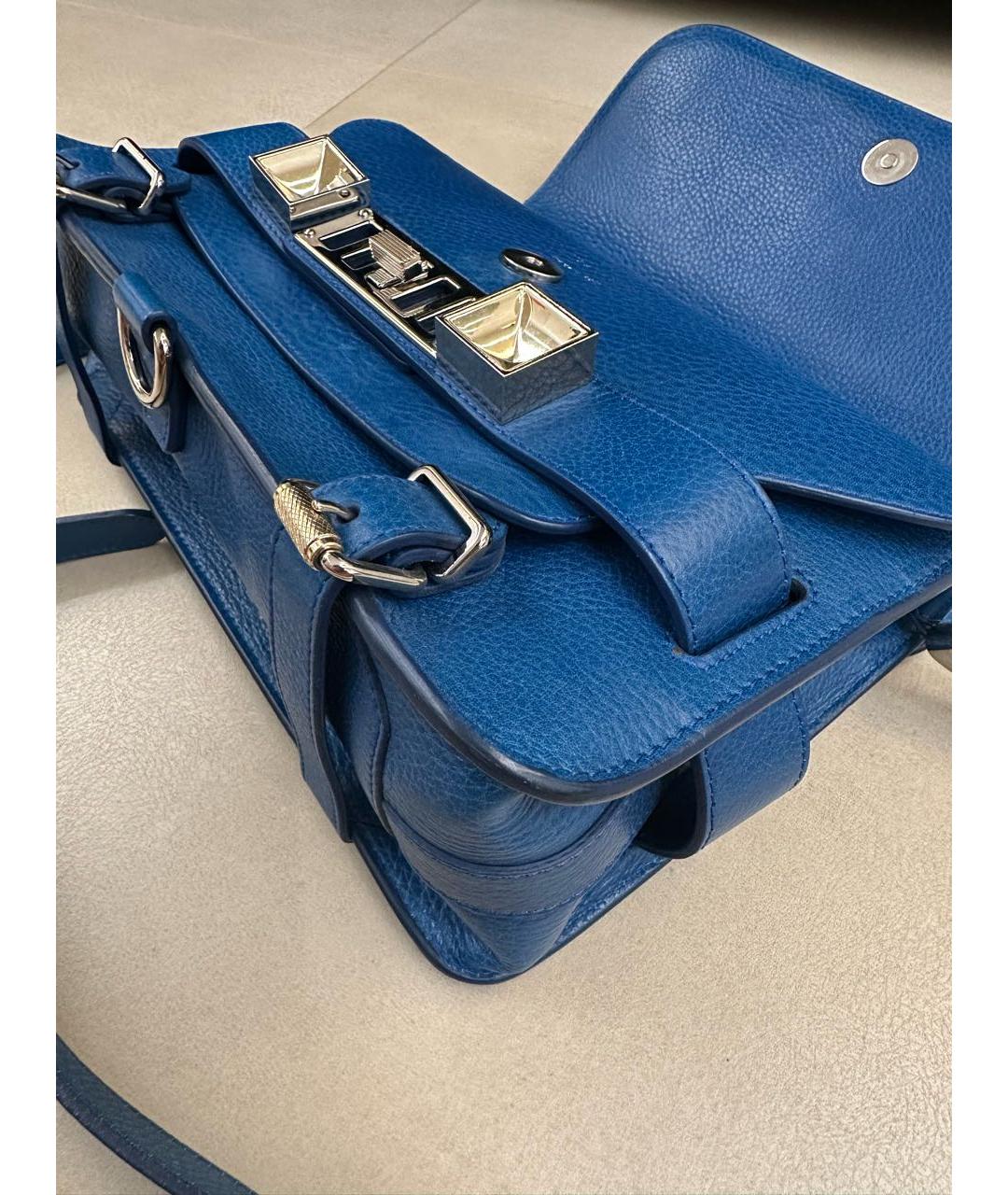 PROENZA SCHOULER Синяя кожаная сумка через плечо, фото 6
