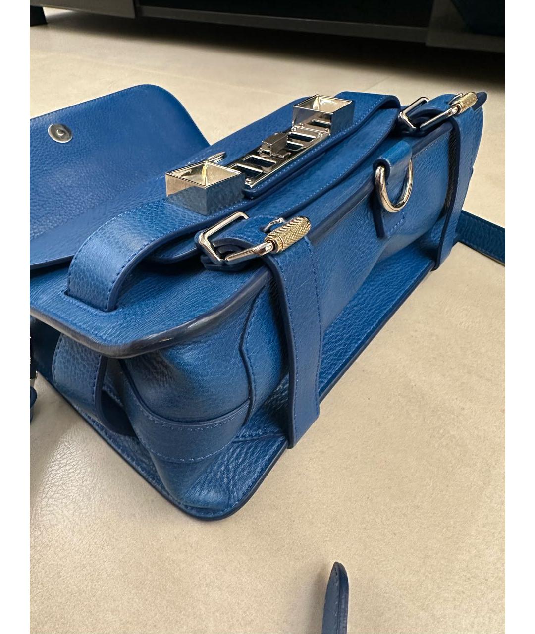 PROENZA SCHOULER Синяя кожаная сумка через плечо, фото 5