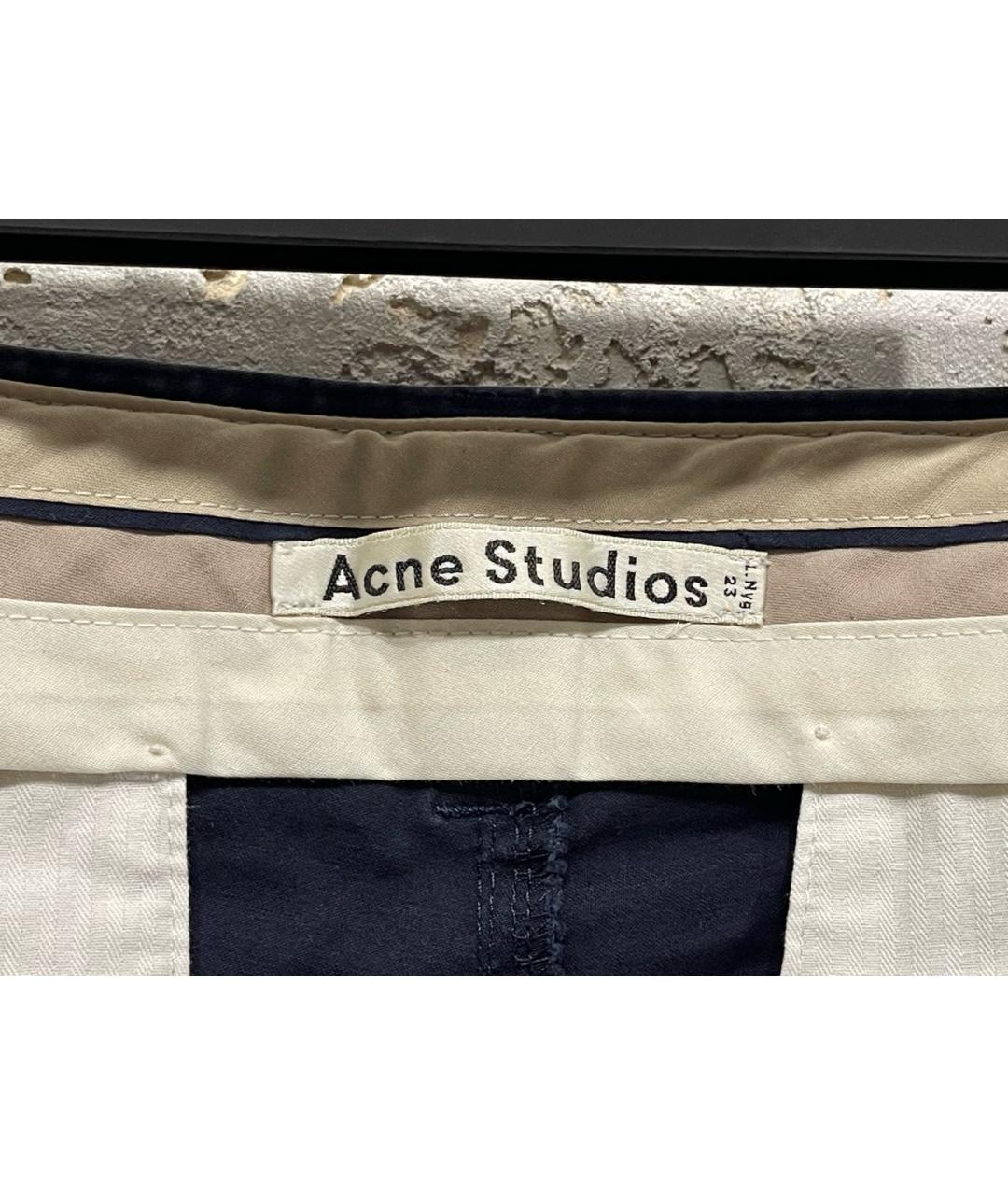 ACNE STUDIOS Темно-синие хлопковые шорты, фото 5