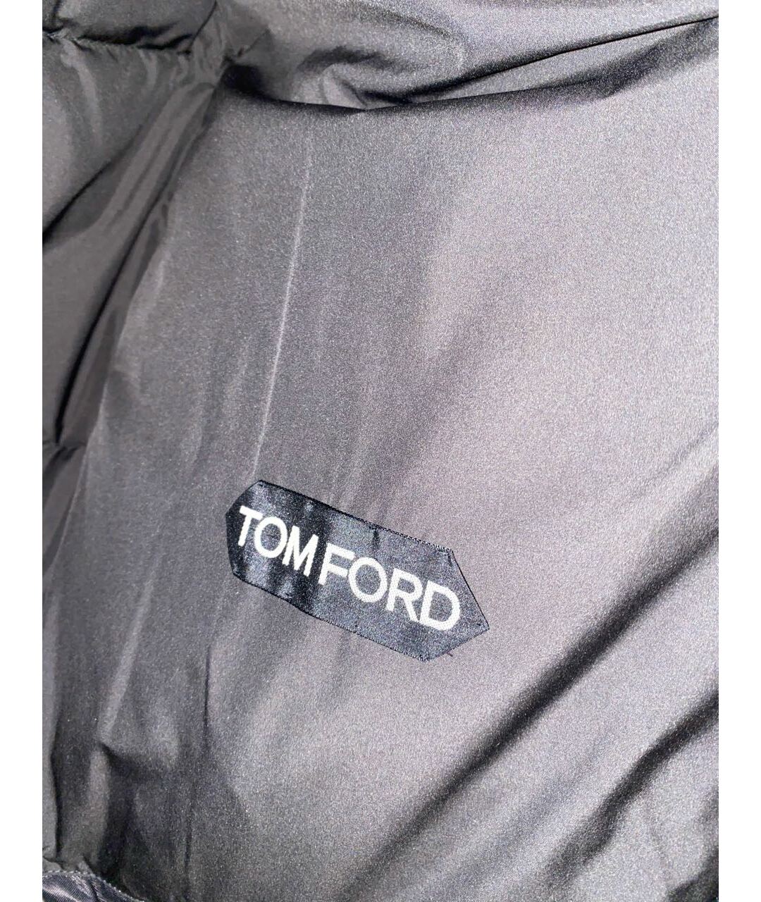 TOM FORD Черный хлопко-эластановый жилет, фото 3