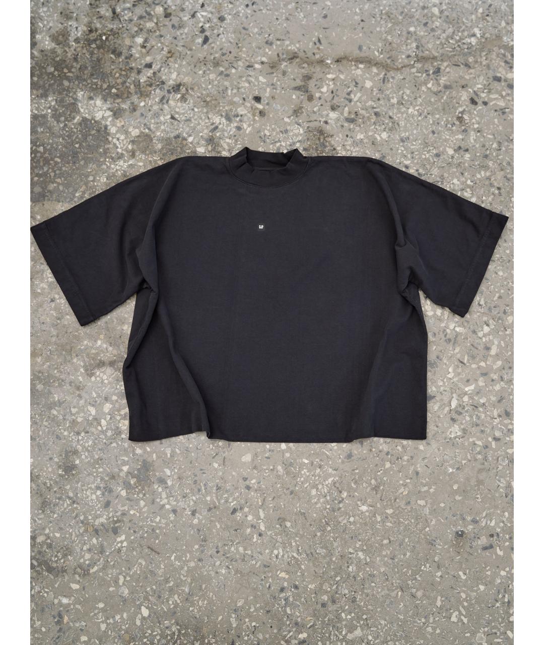 YEEZY Черная хлопковая футболка, фото 2