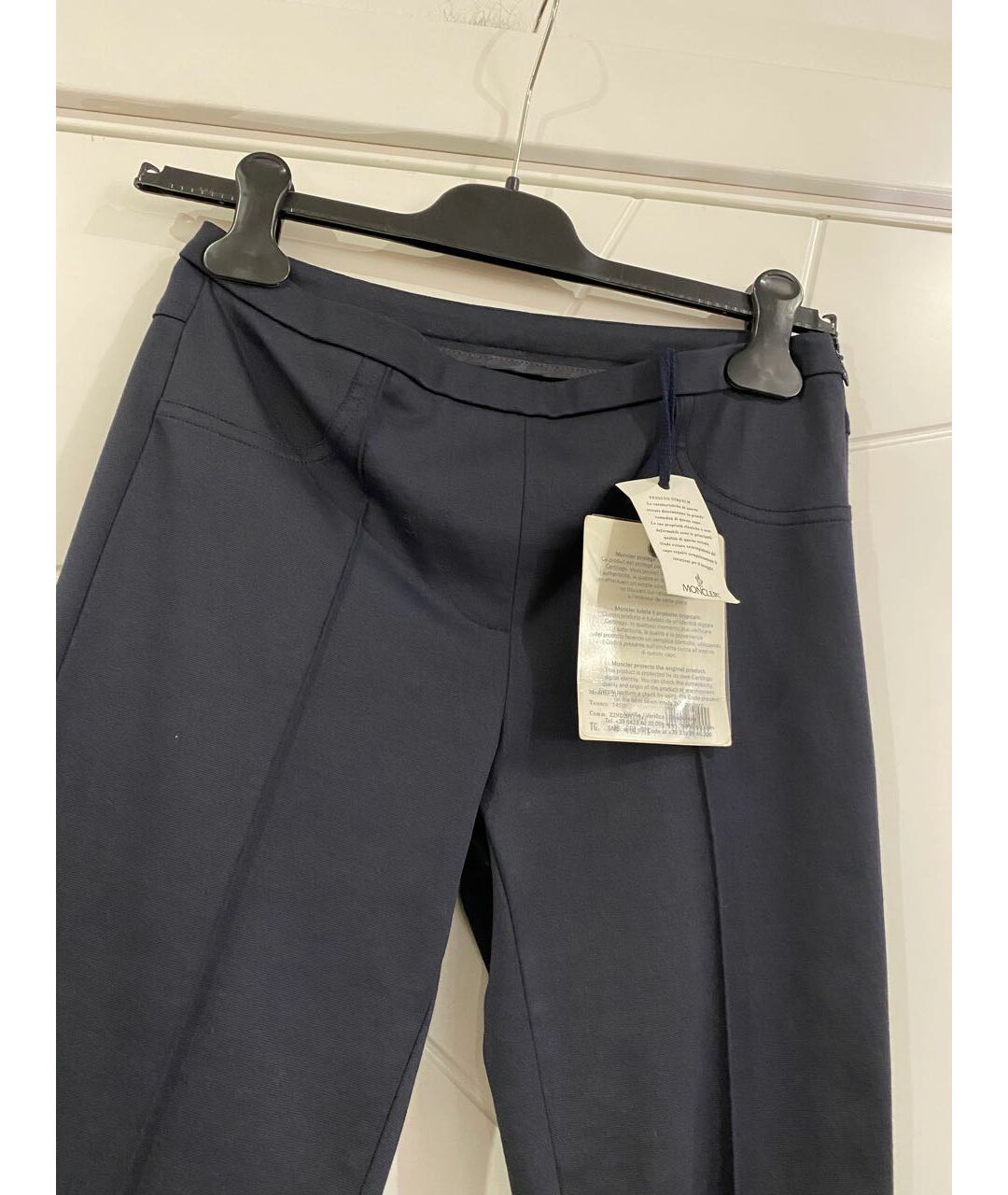 MONCLER Темно-синие прямые брюки, фото 3