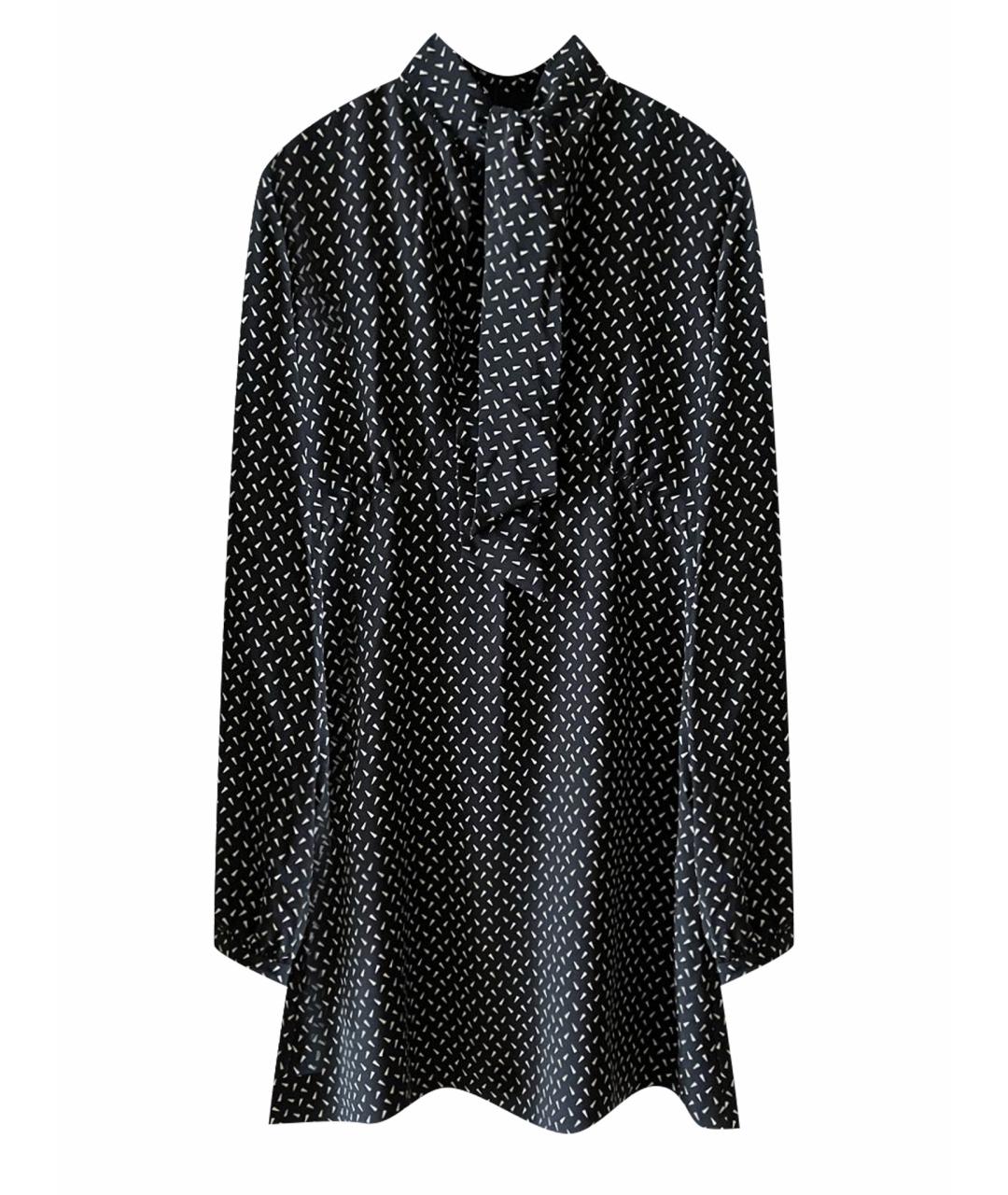 SAINT LAURENT Черное шелковое коктейльное платье, фото 1