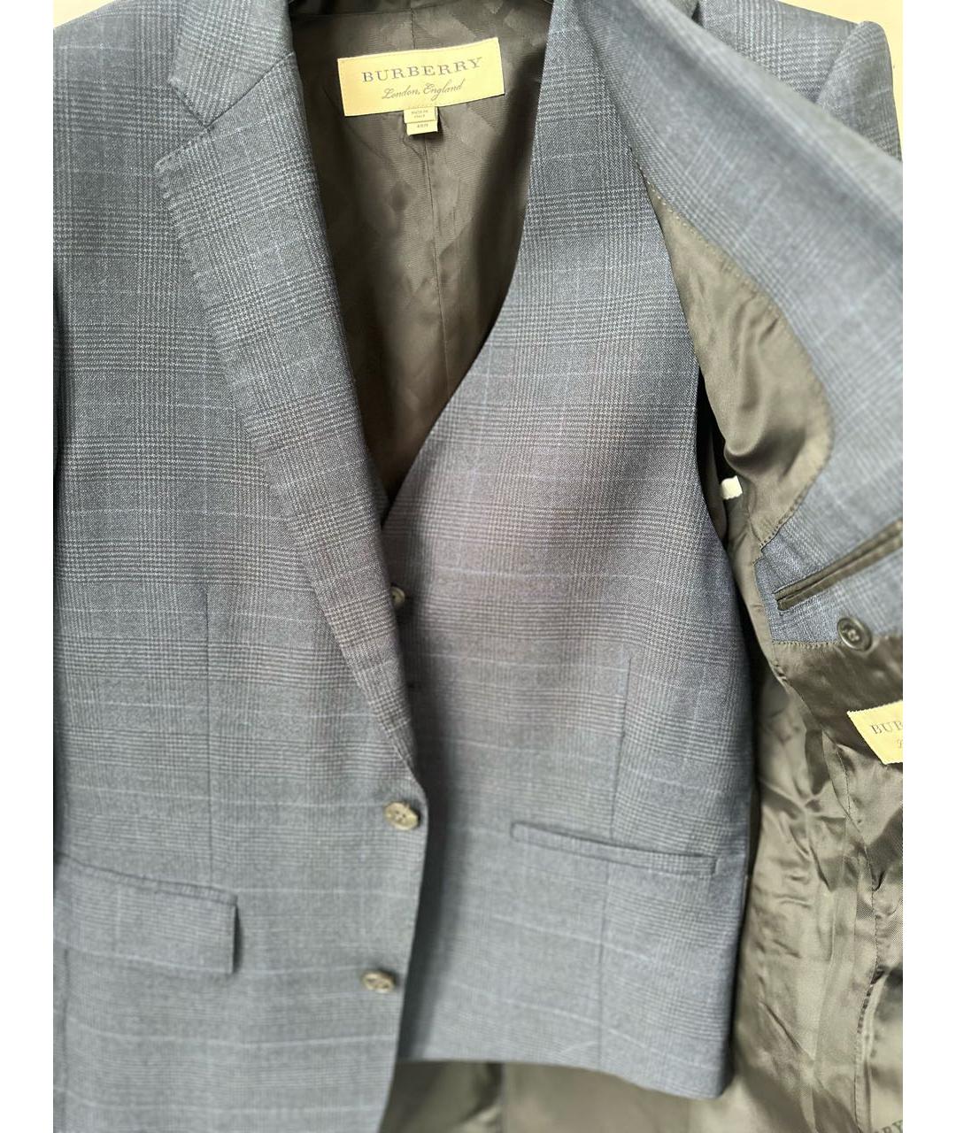 BURBERRY Темно-синий костюм-тройка, фото 7