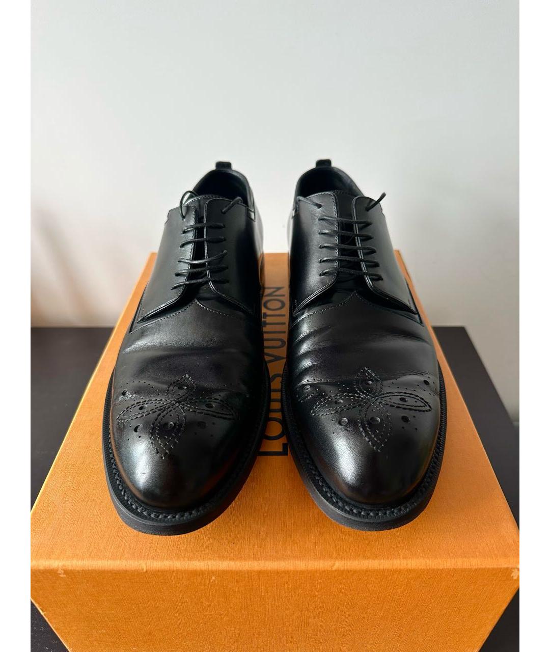 LOUIS VUITTON Черные кожаные туфли, фото 2