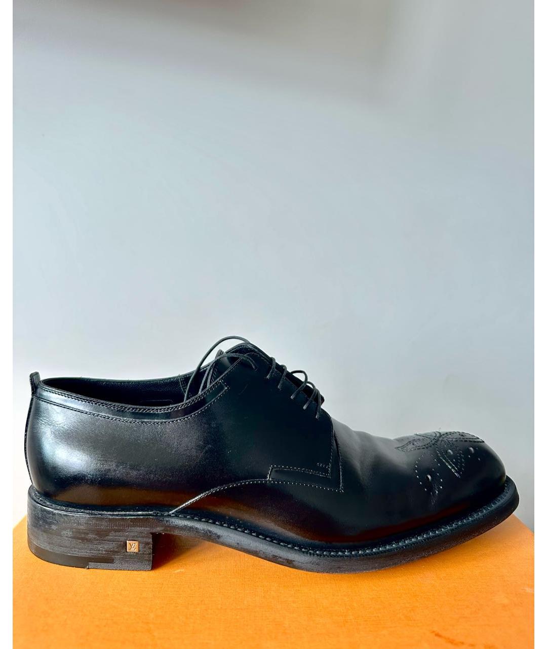 LOUIS VUITTON Черные кожаные туфли, фото 9