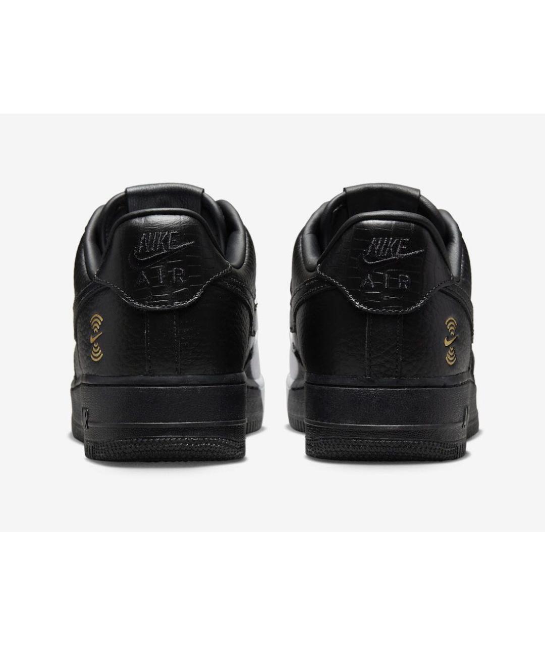 NIKE Черные кожаные низкие кроссовки / кеды, фото 4