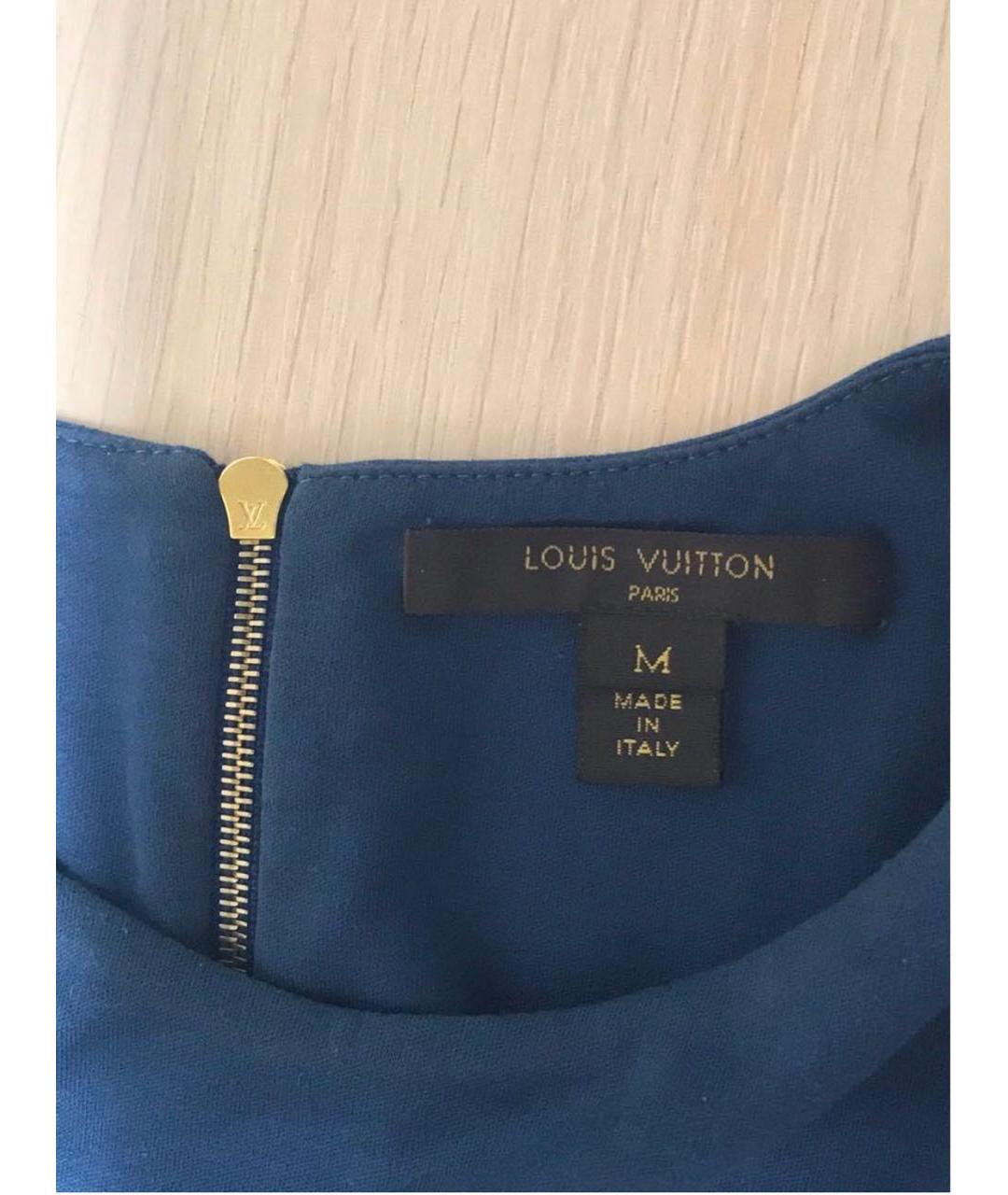LOUIS VUITTON PRE-OWNED Синее хлопковое повседневное платье, фото 7