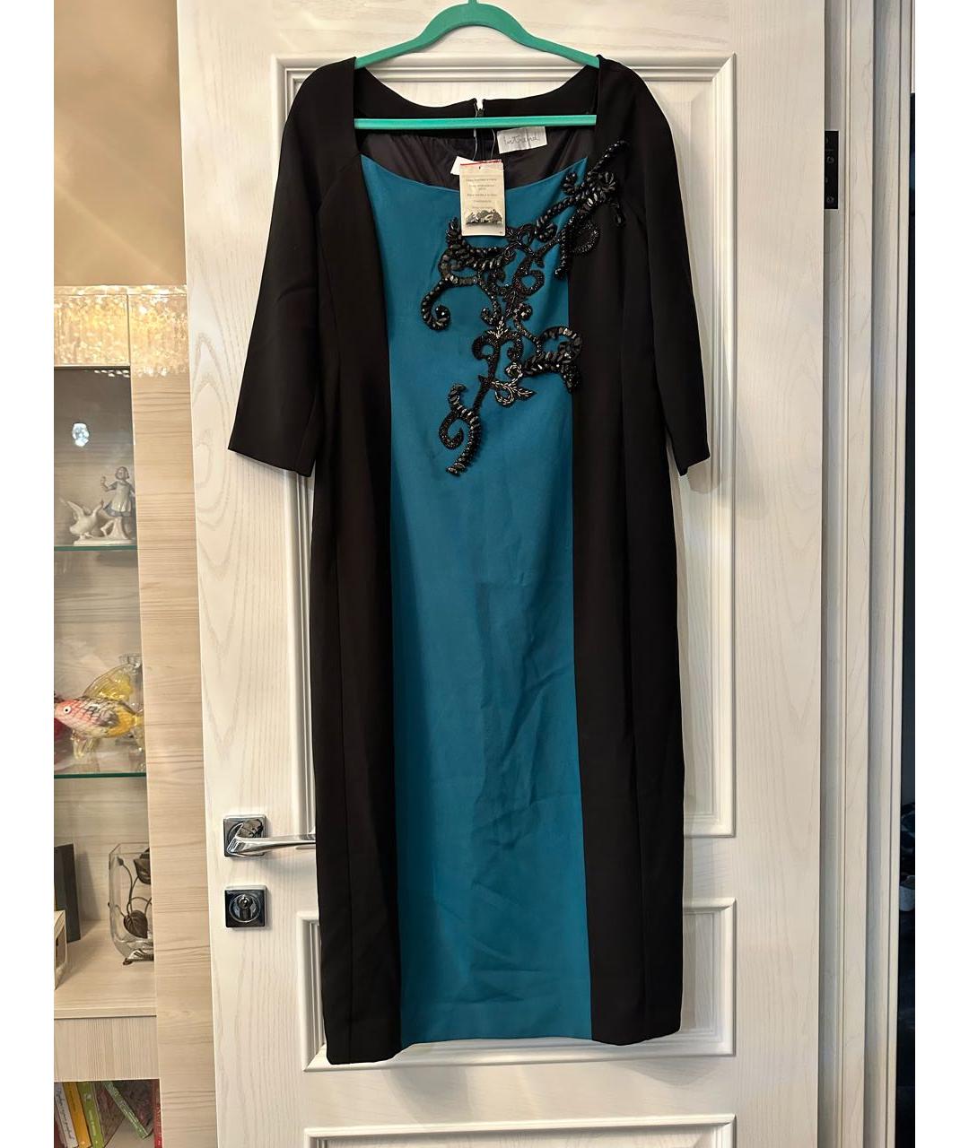 MARINA RINALDI Черное полиамидовое вечернее платье, фото 5