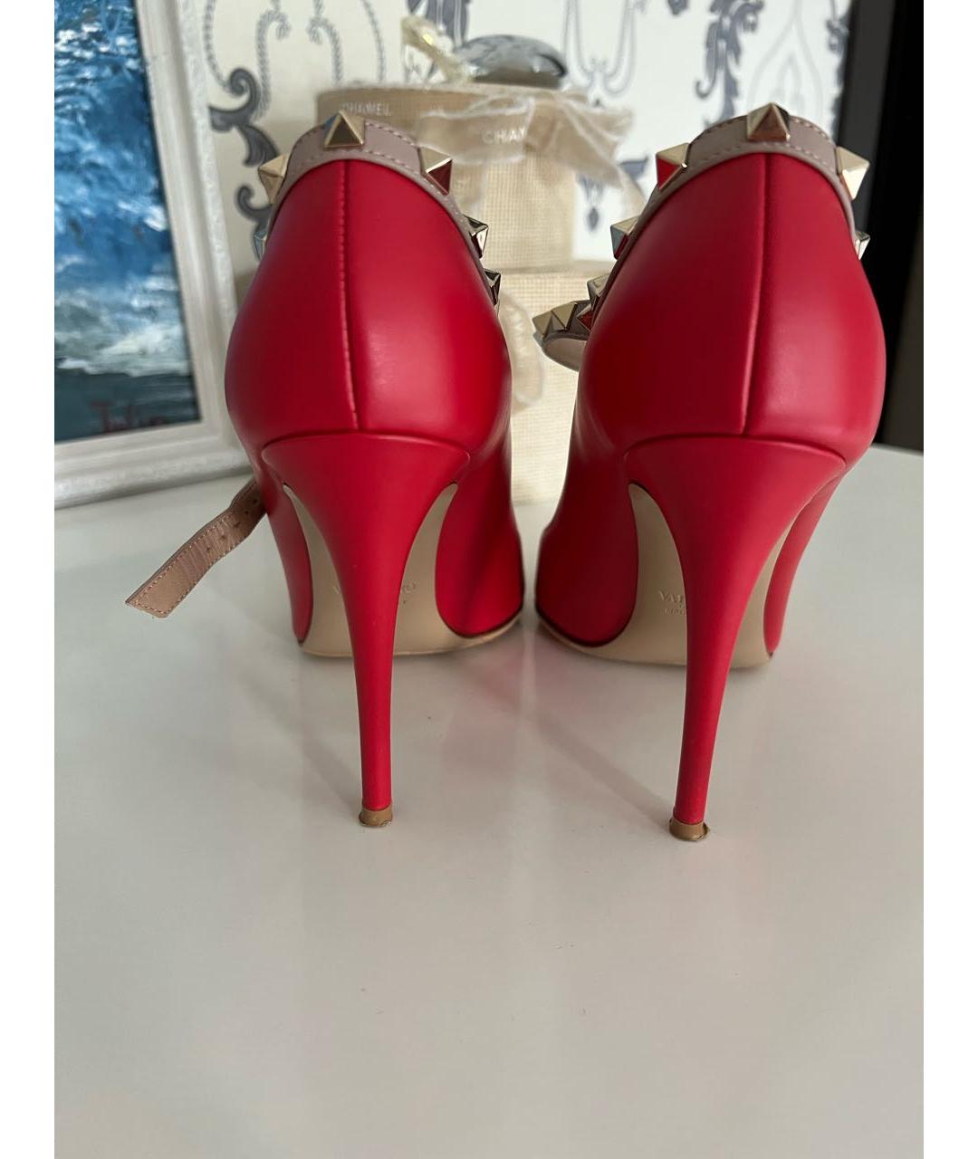 VALENTINO Красные кожаные туфли, фото 4