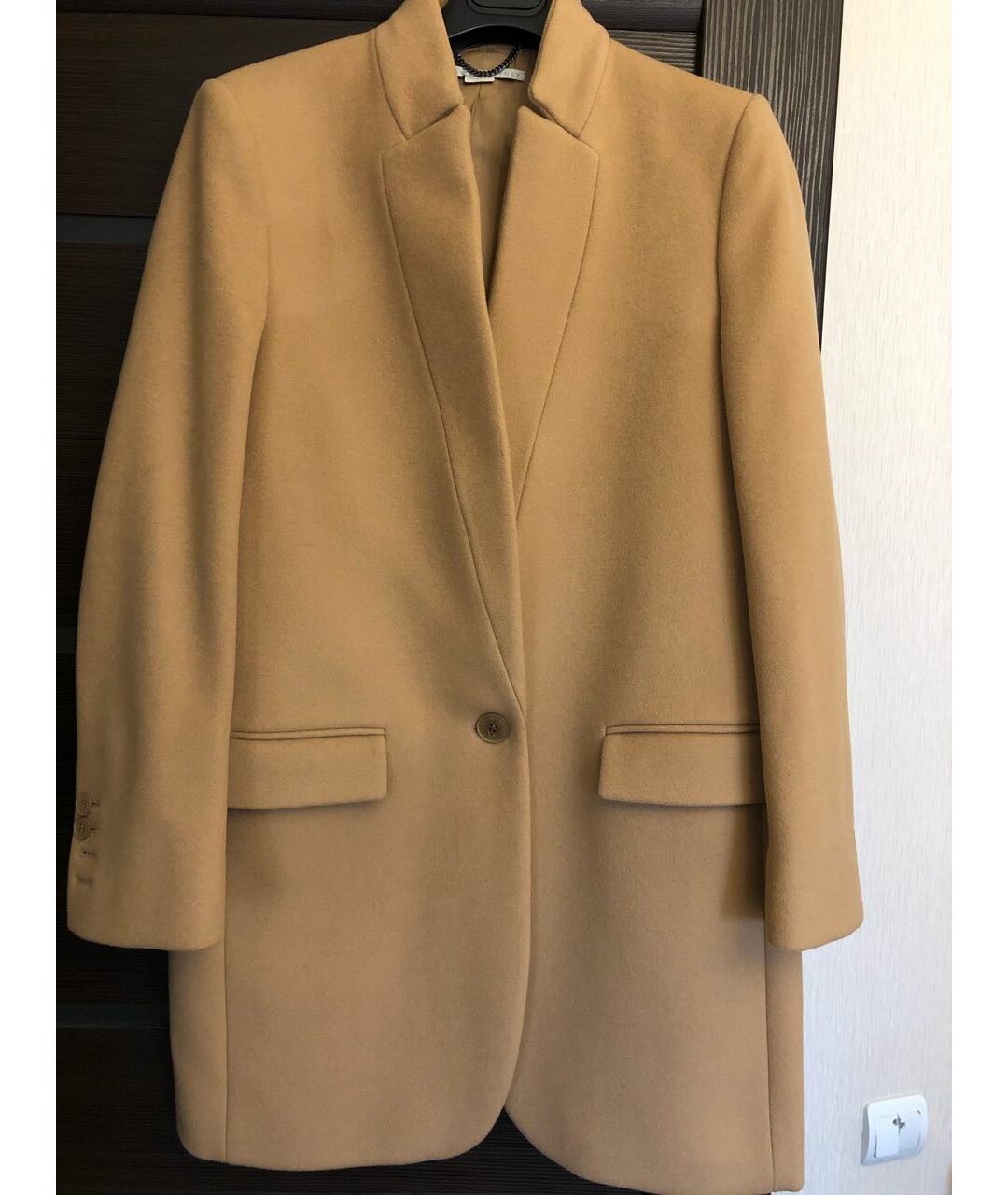 STELLA MCCARTNEY Горчичное шерстяное пальто, фото 9